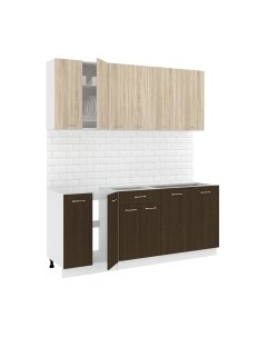 Кухонный гарнитур Кортекс-мебель Корнелия Лира-лайт 1.9м без столешницы