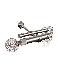 Карниз для штор АС ФОРОС Grace D25Г/16Г составной + наконечники Метеор Ас форос