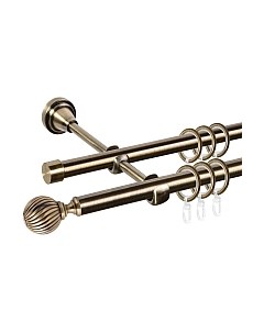 Карниз для штор АС ФОРОС Grace D16Г/16Г + наконечники Орион Ас форос