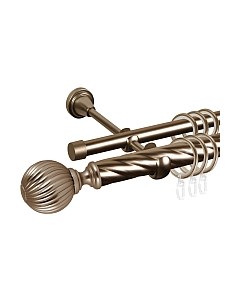 Карниз для штор АС ФОРОС Grace D25К/16Г составной + наконечники Орион Ас форос