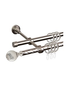 Карниз для штор АС ФОРОС Grace D16K/16Г + наконечники Орион Ас форос