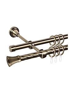 Карниз для штор АС ФОРОС Grace D16K/16Г составной + наконечники Монако Ас форос