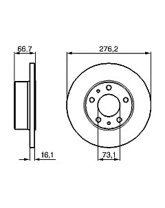 Тормозной диск 0986479163 Bosch