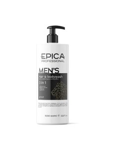 Шампунь-гель для душа Epica Professional Men's Универсальный 3в1