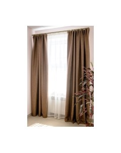 Шторы Рогожка шоколад меланж РШМ-K5 Decoretto
