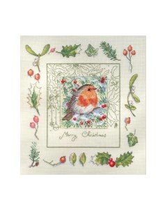 Набор для вышивания Рождественская малиновка / K-224 Merejka