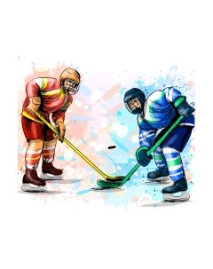 Фотообои листовые Vimala Хоккеист 6
