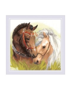 Набор для вышивания Пара лошадей / 1864 Риолис