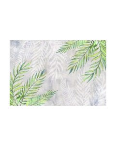 Фотообои листовые Vimala Зеленые ветки на бетоне