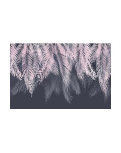 Фотообои листовые Citydecor Пальмовые листья с оттенком пудровый-синий