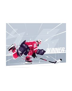 Фотообои листовые Vimala Хоккеист 7