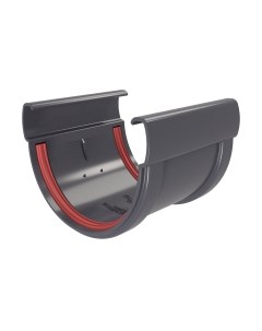 Соединитель желобов Grand Line Дизайн 135 ПВХ RAL 7024 Grand line