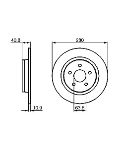 Тормозной диск 0986479170 Bosch