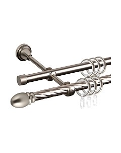 Карниз для штор АС ФОРОС Grace D16K/16Г + наконечники Белуно Ас форос