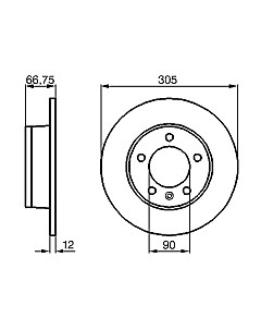 Тормозной диск 0986478970 Bosch