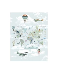 Фотообои листовые Citydecor Карта мира на русском 10