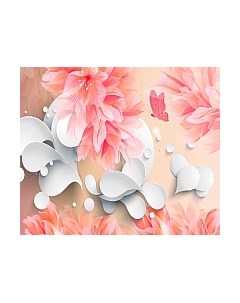 Фотообои листовые Citydecor Цветочный декор 3 3D