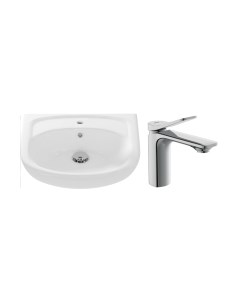 Умывальник со смесителем Cersanit Erica 50 / S-UM-ERI-50-1-W + 63050