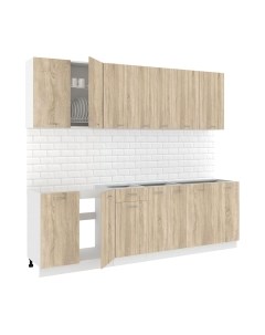 Кухонный гарнитур Кортекс-мебель Корнелия Лира-лайт 2.5м без столешницы