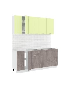 Кухонный гарнитур Кортекс-мебель Корнелия Лира-лайт 1.9м без столешницы