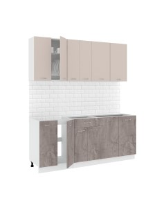 Кухонный гарнитур Кортекс-мебель Корнелия Лира-лайт 1.9м без столешницы