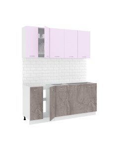 Кухонный гарнитур Кортекс-мебель Корнелия Лира-лайт 1.8м без столешницы