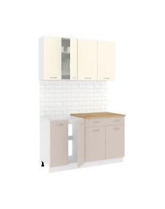 Кухонный гарнитур Кортекс-мебель Корнелия Лира-лайт 1.4м