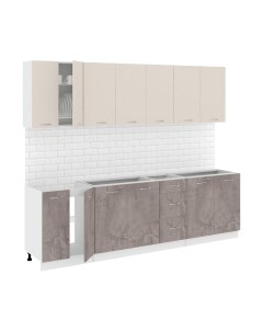 Кухонный гарнитур Кортекс-мебель Корнелия Лира 2.6 без столешницы