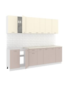 Кухонный гарнитур Кортекс-мебель Корнелия Лира-лайт 2.6м