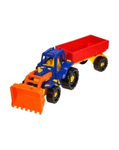 Трактор игрушечный Классический с бортовым прицепом Иван / И-2394 Рыжий кот