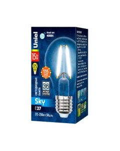 Лампа Uniel LED-A60-15W/4000K/E27/CL PLS02WH / UL-00005850