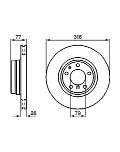Тормозной диск 0986478622 Bosch