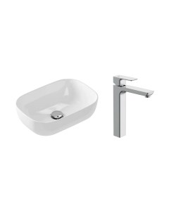 Умывальник со смесителем Cersanit Moduo 50 Square / 63570 + 63043