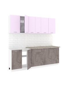 Кухонный гарнитур Кортекс-мебель Корнелия Лира-лайт 2.2м