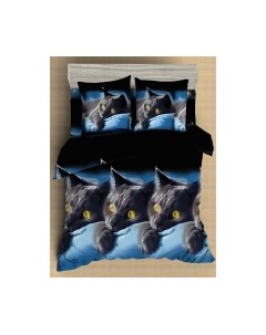 Комплект постельного белья Мако-сатин Meow Микрофибра Евро / 92930 Amore mio