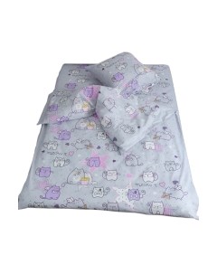 Комплект постельного белья Milanika Мяу-Мяу 1.5сп подростковый с наволочкой 70x70 Миланика