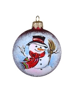 Шар новогодний Декарт Снеговик 8Ш0073