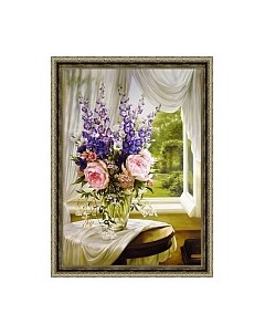 Картина Декарт Букет на столе у окна 8Л1476