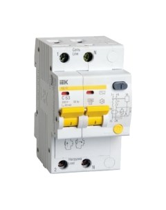 Дифференциальный автомат IEK АД12 2Р 63А 30мА / MAD10-2-063-C-030 Iek