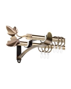 Карниз для штор АС ФОРОС Prime D16Г/16Г + наконечники Лист ветка Ас форос