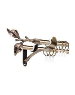 Карниз для штор АС ФОРОС Prime D16Г/16Г + наконечники Лист розы Ас форос