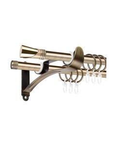 Карниз для штор АС ФОРОС Prime D16Г/16Г + наконечники Вега золото Ас форос