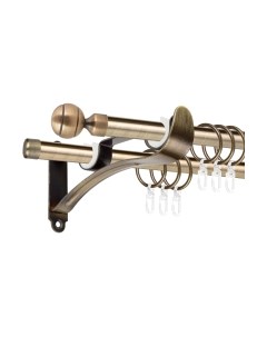 Карниз для штор АС ФОРОС Prime D16Г/16Г + наконечники Шар рифленый Ас форос