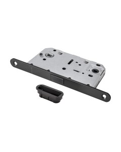 Защелка врезная Ренц INLBM 5096 pl Black с пластиковой ответной планкой