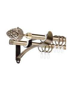 Карниз для штор Prime D16Г/16Г + наконечники Шишка Ас форос