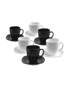 Набор для чая/кофе Luminarc Carine Black/White D2371
