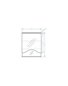 Шкаф с зеркалом для ванной Vako Линда 55 / 16632