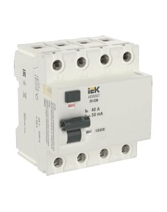 Дифференциальный автомат IEK 4P 40А 30мА тип AC / AR-R10N-4-040C030 Iek