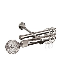 Карниз для штор АС ФОРОС Grace D25К/16Г составной + наконечники Метеор Ас форос