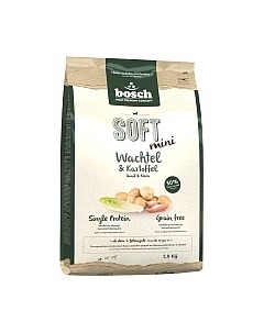 Полувлажный корм для собак Bosch Petfood Soft Mini Quail&Potato Bosch petfood